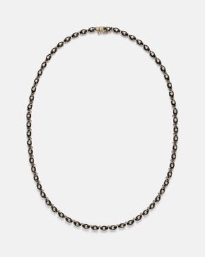Sydney Evan Halskette Tiny Carved Stone Aus 14Kt Gelbgold Mit Diamanten Und Onyx - Mettallic