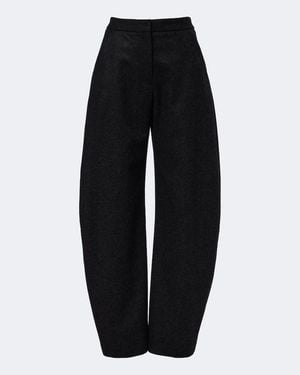 Alaïa Virgin Wool Barrel-Leg Pants - Black