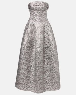 Jonathan Simkhai Metallic-Effect Bustier Gown - Grey