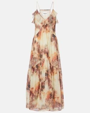Isabel Marant Printed Cotton Midi Dress - Natural