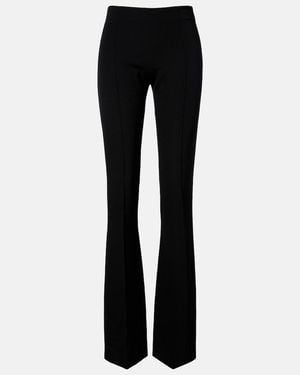 The Row Pantalones Flared Fabien De Cady De Lana - Negro