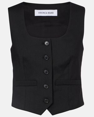Veronica Beard Morris Wool Vest - Black