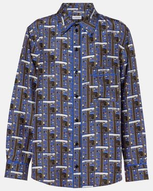 Burberry Silk Shirt - Blue