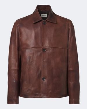 Arma Steep Leather Jacket - Brown