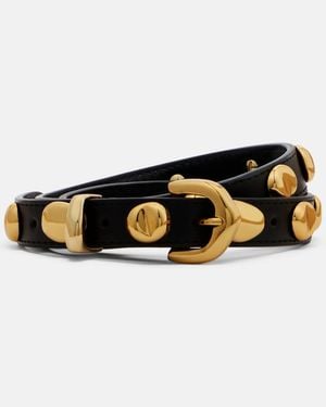 Amanu Vaal Embellished Leather Belt - Black