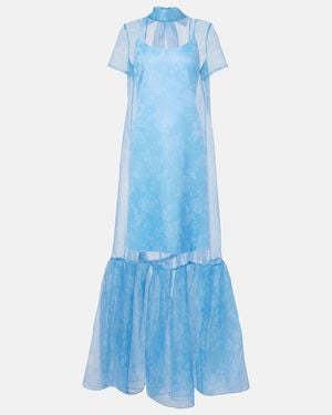 STAUD Calluna Floral Layered Dress - Blue