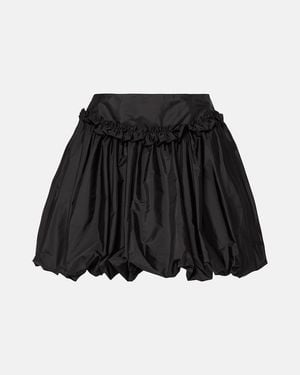 Simone Rocha Gathered Taffeta Miniskirt - Black