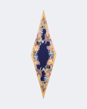 Etro Printed Silk Twill Scarf - Blue