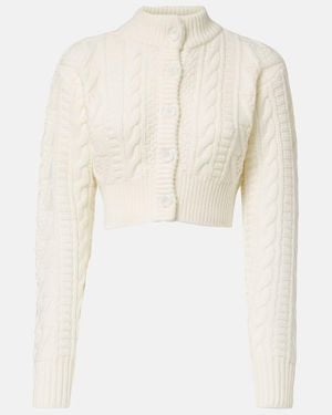 Emilia Wickstead Aleph Wool Cardigan - White