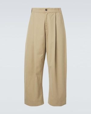 Studio Nicholson Sorte Cotton Wide-Leg Pants - Natural