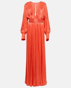 Costarellos Racine Lurex Georgette Jumpsuit - Red
