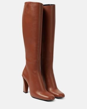 Victoria Beckham Leather Knee-High Boots - Brown