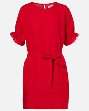 Velvet Minikleid Vivian Aus Leinen - Rot