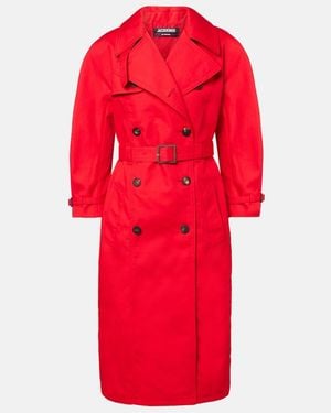 Jacquemus Cotton-Blend Coat - Red