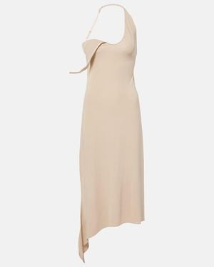 Courreges Undressed Asymmetrical Midi Dress - Natural