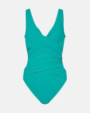 Karla Colletto Draped Swimsuit - Blue
