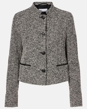 Max Mara Donald Cotton And Wool-Blend Jacket - Gray