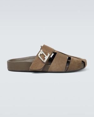 Christian Louboutin Abubizz Suede Flat - Brown