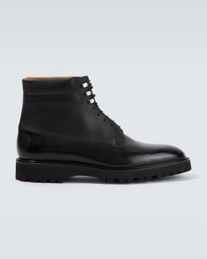 John Lobb Alder Leather Lace-Up Boots - Black