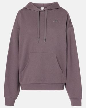 Alo Yoga Sudadera con capucha Accolade de algodon - Morado
