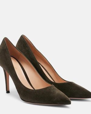 Gianvito Rossi Gianvito Suede Court Shoes - Brown