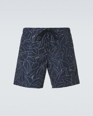 Brioni Bedruckte Badeshorts - Blau