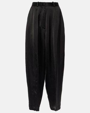 Co. Weite High-Rise-Hose Aus Crepe - Schwarz