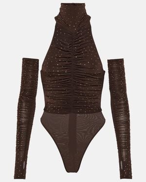 Alex Perry Verzierter Body Arlie - Braun