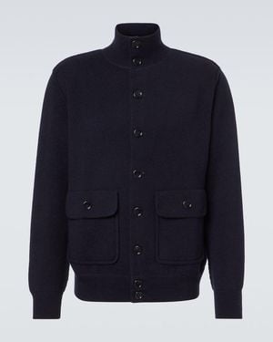 Allude Wool And Cashmere Jacket - Blue