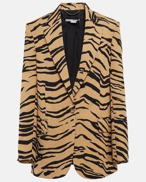 Stella McCartney Jacquard Wool-Blend Blazer - Metallic