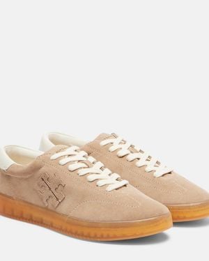 Tory Burch Phoenix Suede Trainers - Natural