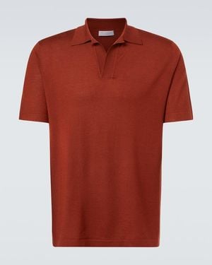 Gabriela Hearst Cashmere And Silk Polo Shirt - Red