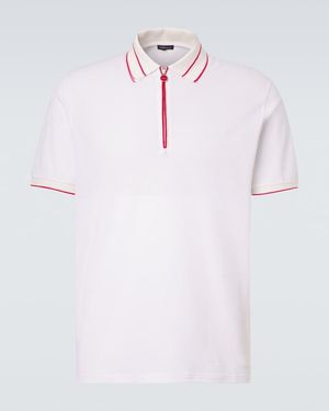 Kiton Polohemd Aus Baumwoll-Pique - Weiß