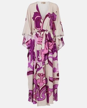 Adriana Degreas Printed Beach Cover-Up - Purple