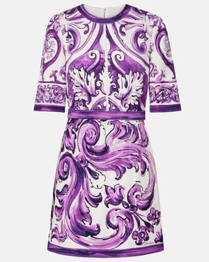 Dolce & Gabbana Short Printed Dress - Multicolour