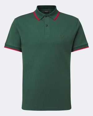 Gucci Cotton-Blend Pique Polo Shirt - Green