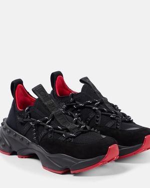 Christian Louboutin Trailnrun Donna Leather Running Trainers - Black