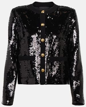 Nili Lotan Sequin-Embellished Buttoned-Up Jacket - Black