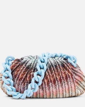 Missoni Zig Zag Sequined Clutch - Blue