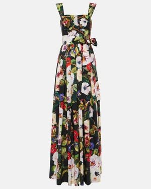 Dolce & Gabbana Floral Cotton Gown - White