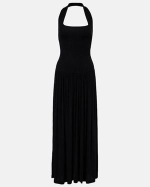 AYA MUSE Quill Halterneck Maxi Dress - Black
