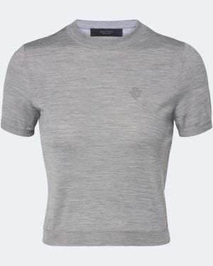 Gucci Wool And Silk Sweater - Gray