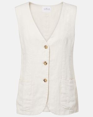 Velvet Acie Linen Vest - White