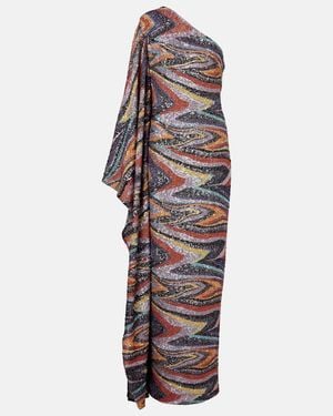 Taller Marmo Robe Jasmine Mit Pailletten - Mehrfarbig