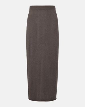 Lisa Yang Charlotta Cotton And Cashmere Maxi Skirt - Brown
