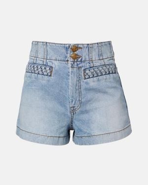 Zimmermann Wanderlust Denim Shorts - Blue