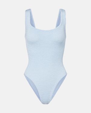Hunza G Square Neck Swimsuit - Blue