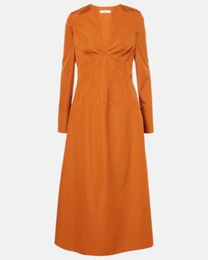 Co. Tiered Tton Midi Dress - Orange