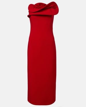 Magda Butrym Wool-Blend Bustier Dress - Red