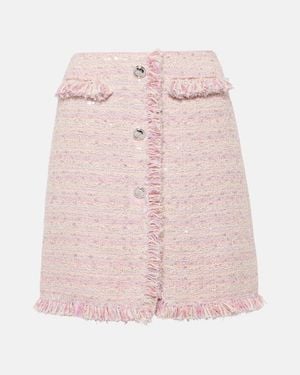 Giambattista Valli High-Rise Tweed Miniskirt - Pink